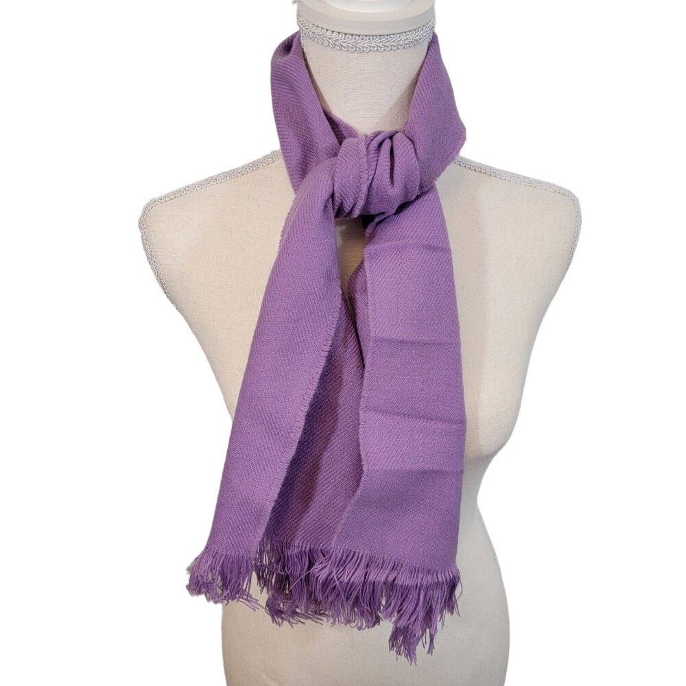 IFAW Women's Purple‎ Soft 100% Acrylic Fringe Scarf